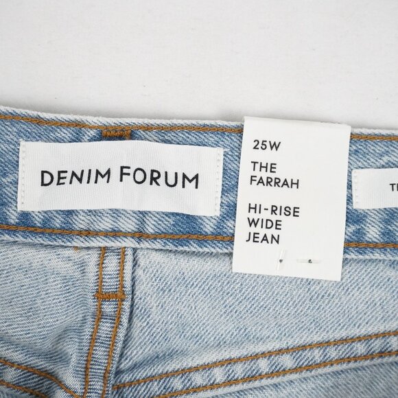 Aritzia Denim Forum Farrah Hi-Rise Wide Jeans in 15 Years Bleu - Size 25 NWT - Picture 6 of 11